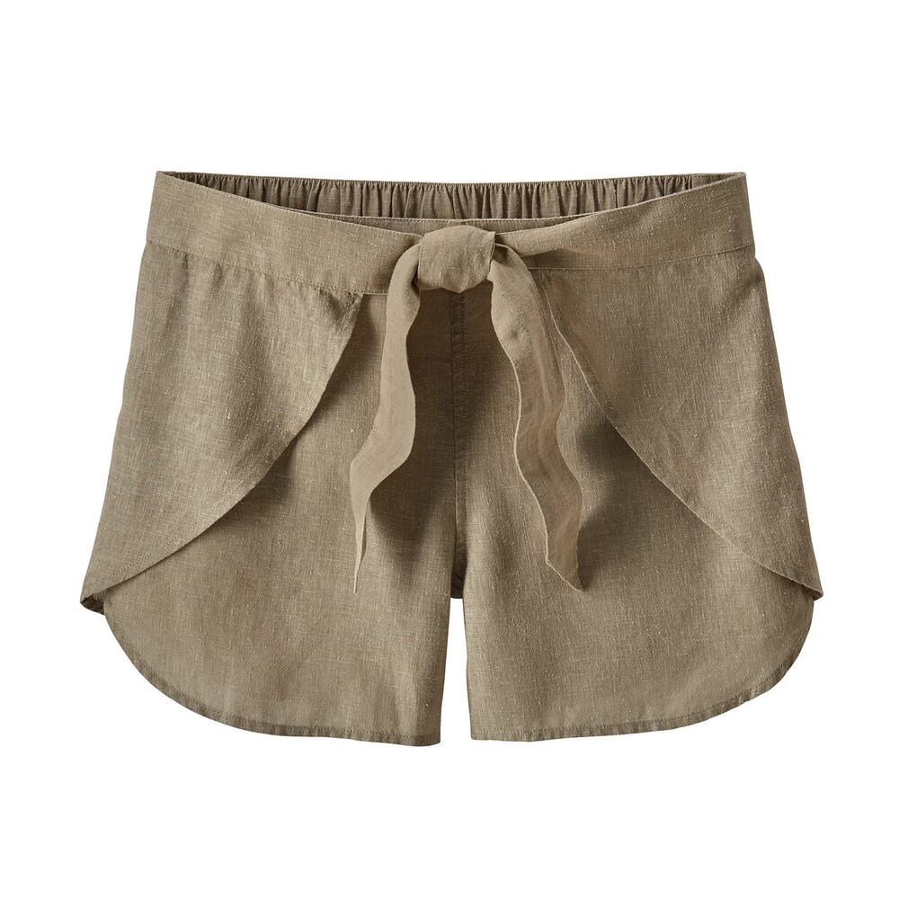 Patagonia Garden Island Short XS Beige Linen Hemp Tie Waist Coastal Summer Beach - Picture 10 of 11